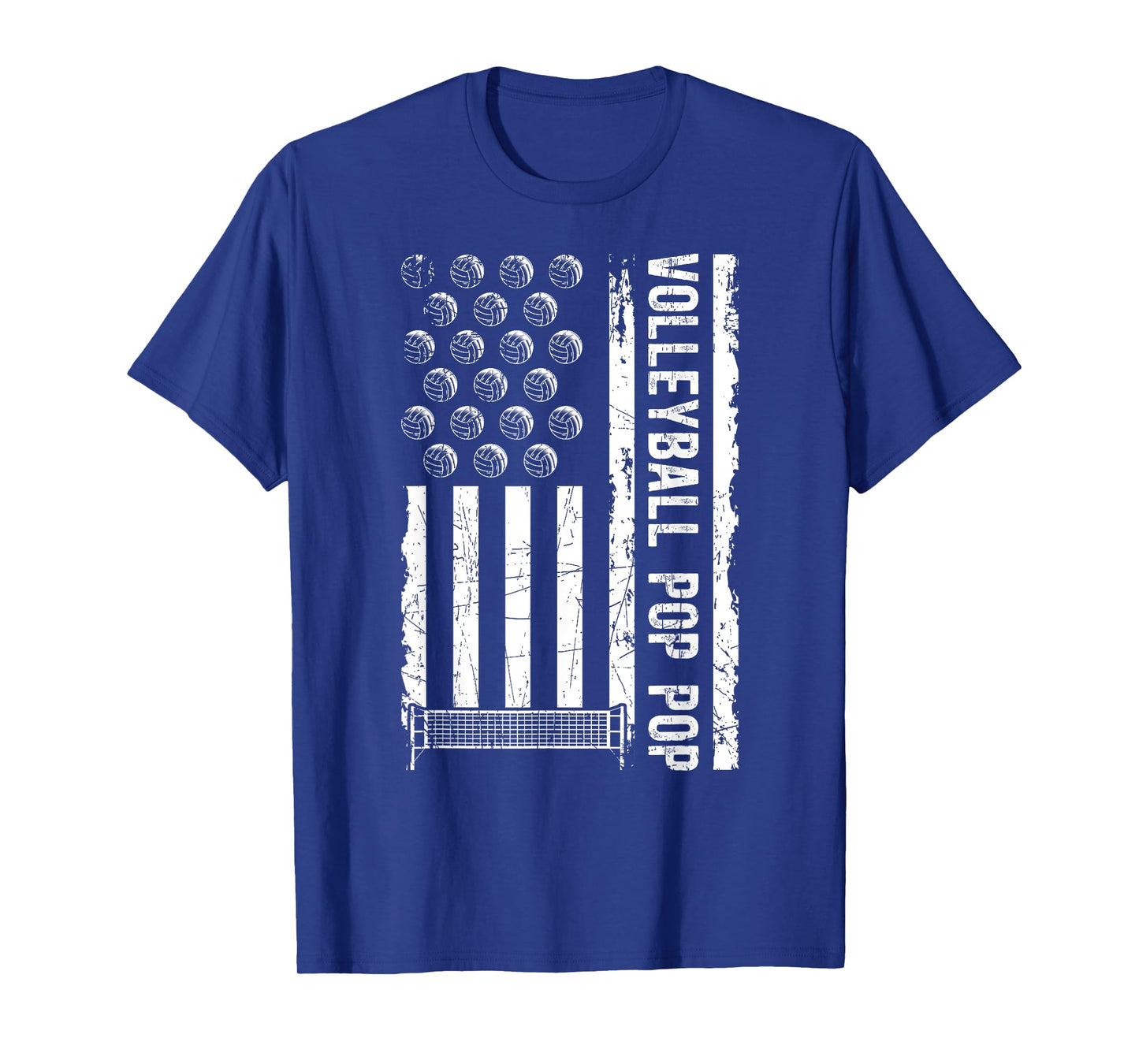 Volleyball Pop Pop US Flag Pop Pop Of A Volleyball Player T-Shirt