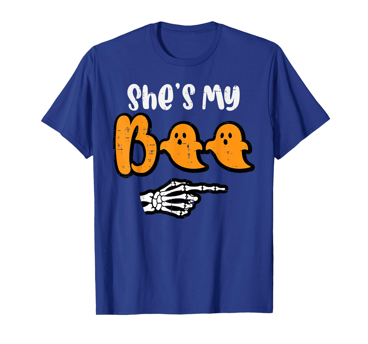 Halloween Matching Shes My Boo Skeleton Couple Costume Men T-Shirt