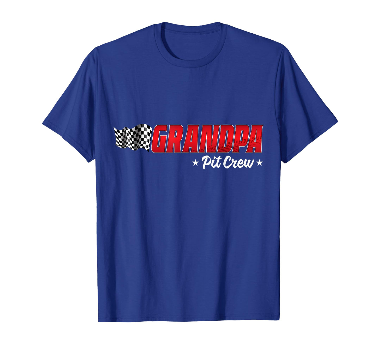 Grandpa Pit Crew Race Car Birthday Family Racing Adult Men T-Shirt