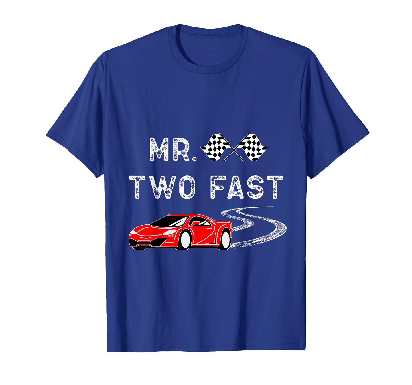 Boy Second Birthday Racer Mr. Two Fast 2nd Race Car Bday T-Shirt