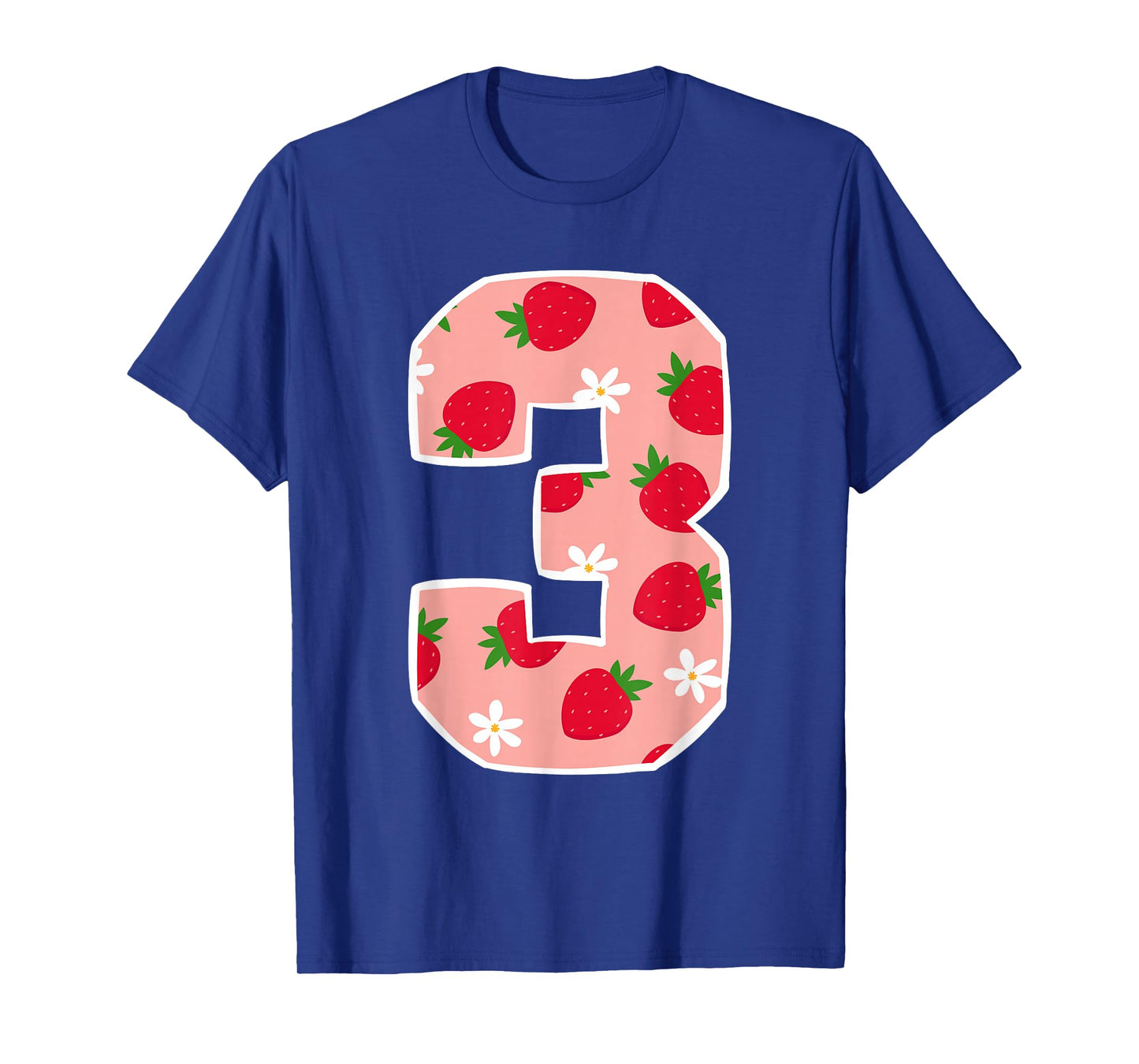 3 Years Old Girl 3rd Birthday Strawberry Lover Berry Sweet T-Shirt