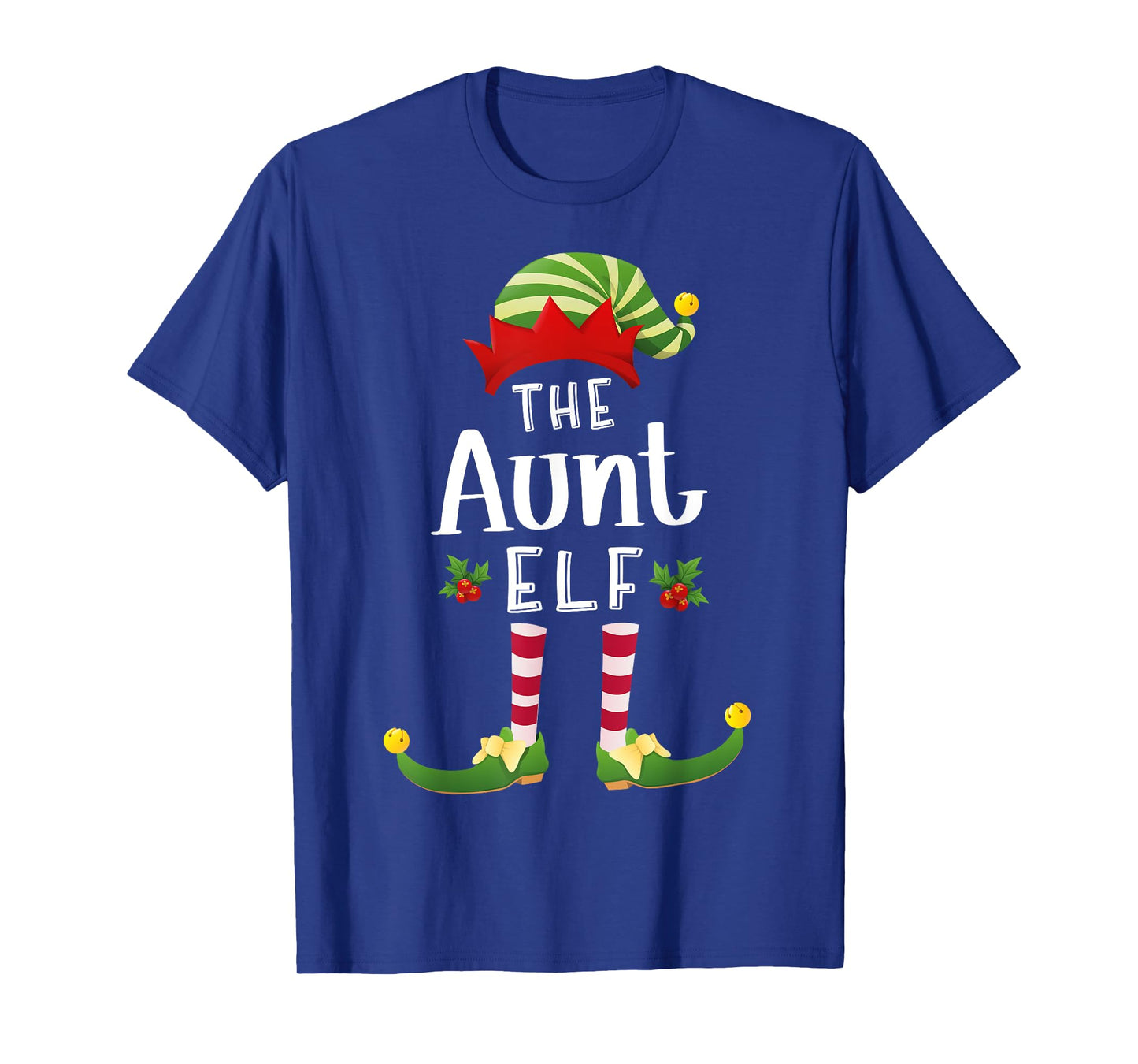 Aunt Christmas Elf Matching Pajama X-Mas Party T-Shirt