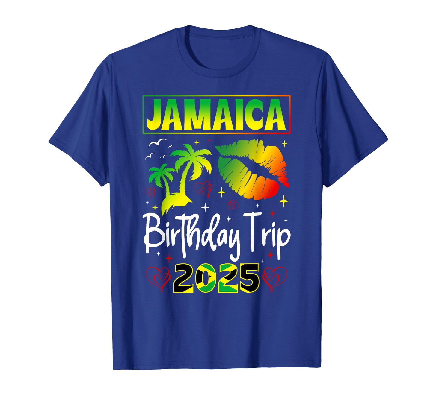 Jamaica Birthday Trip 2025 Funny Family Matching T-Shirt