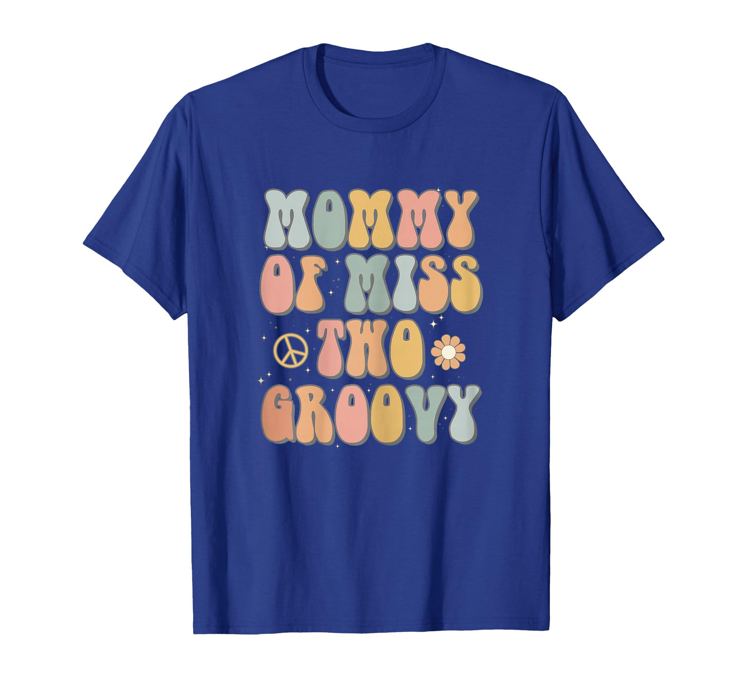 Mommy Mom Two Groovy Second Birthday Retro 2nd Bday Party T-Shirt