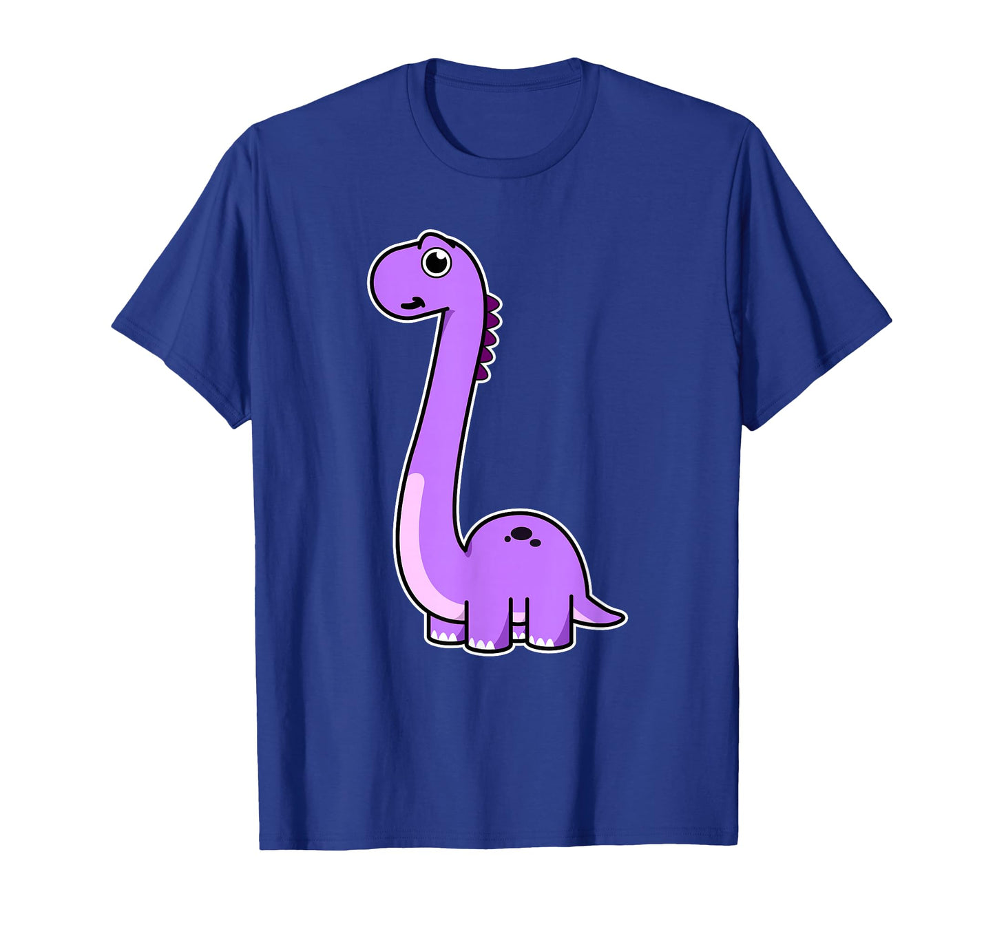 Cute Brontosaurus Dinosaur Tee - Purple Dino Adult and Kids T-Shirt