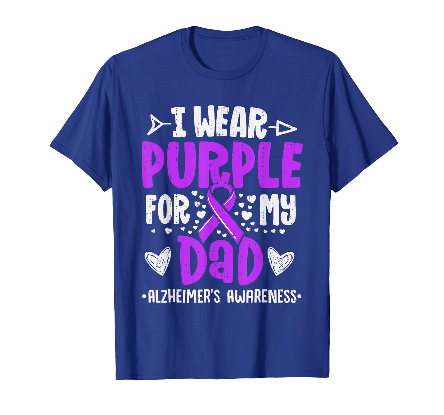 I Wear Purple For Dad Alzheimer's Awareness Dementia Father T-Shirt