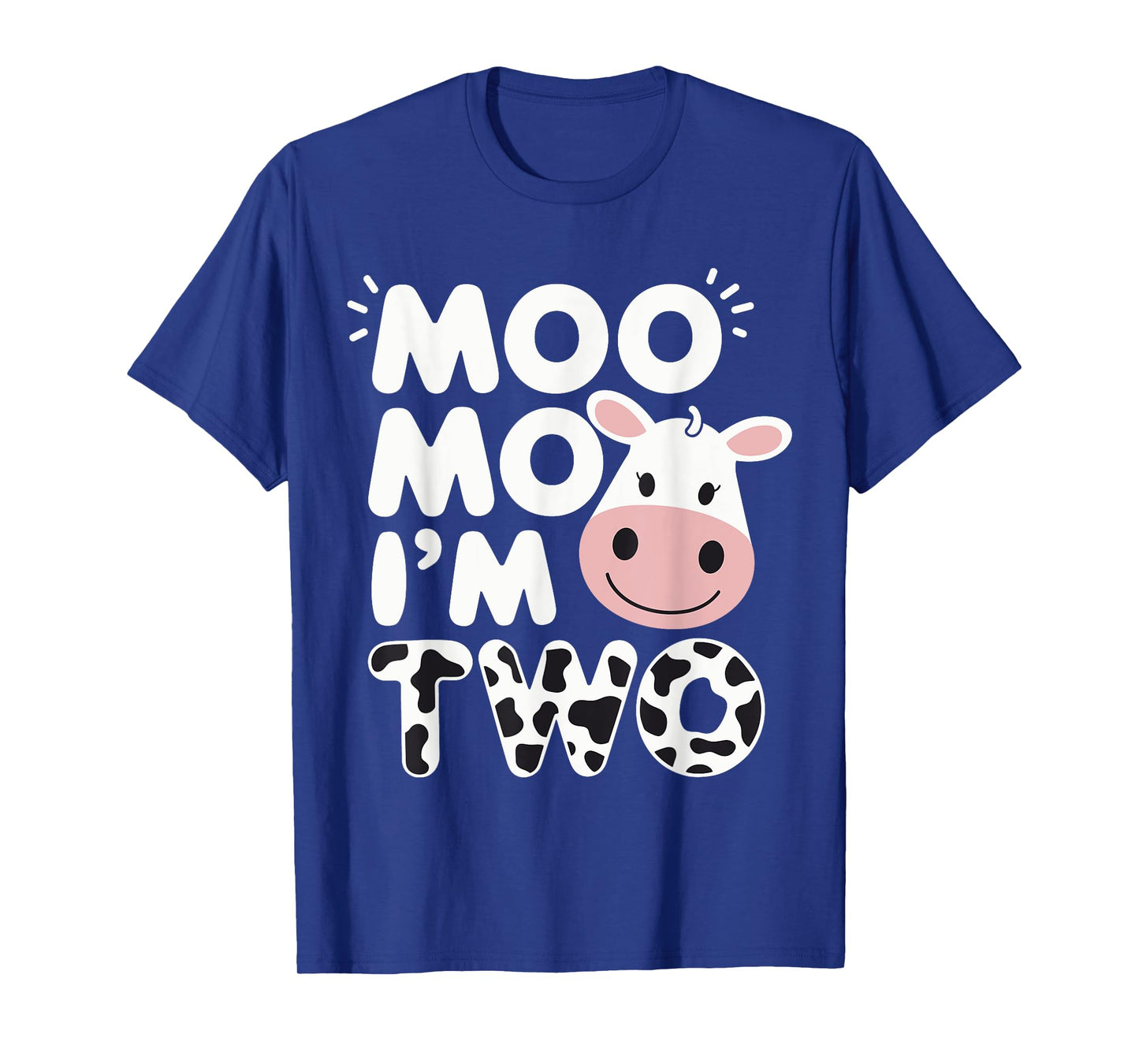 Moo Moo Iβm Two Cow Theme 2nd Birthday T-Shirt