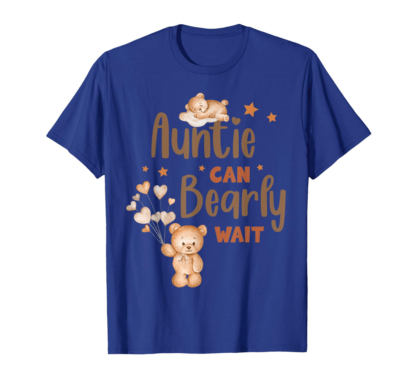 Auntie Can Bearly Wait Funny Gender Reveal 2025 Pregnant T-Shirt