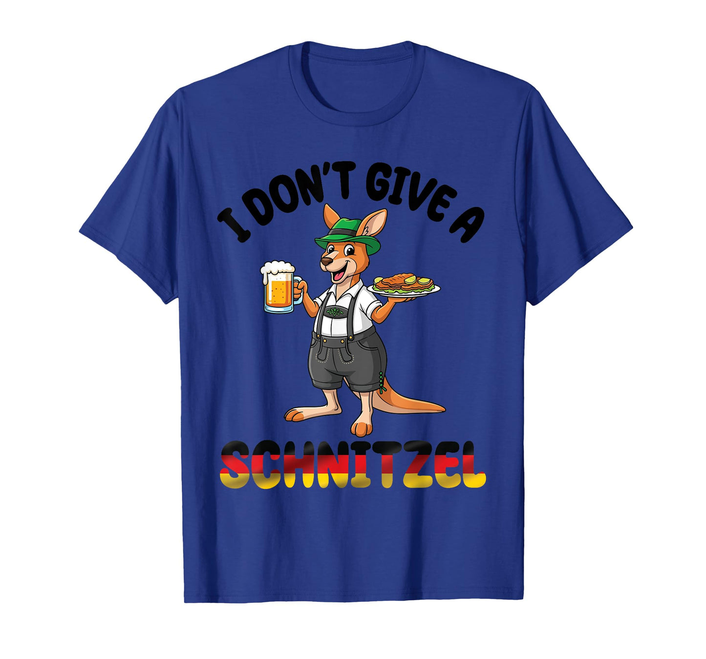 Kangaroo Lederhosen Beer I Dont Give A Schnitzel Oktoberfest T-Shirt