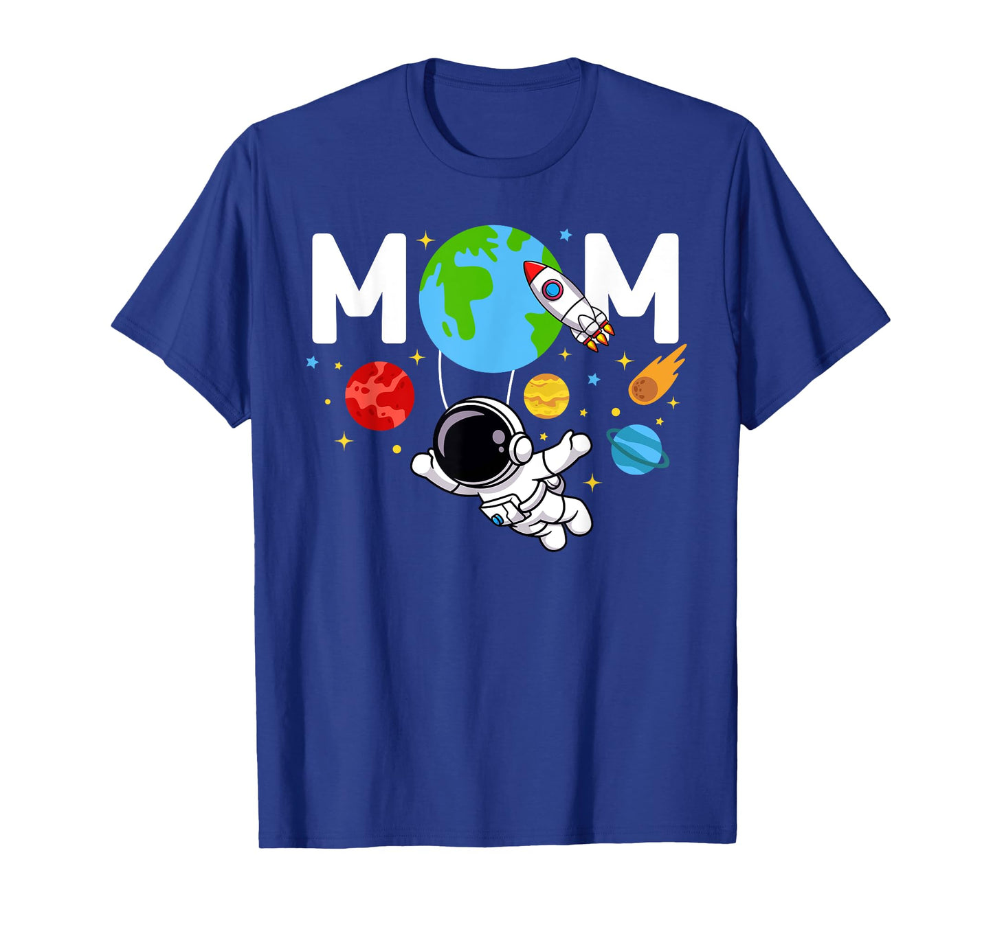 Mom Mommy Mother Space Astronaut Birthday Family Matching T-Shirt
