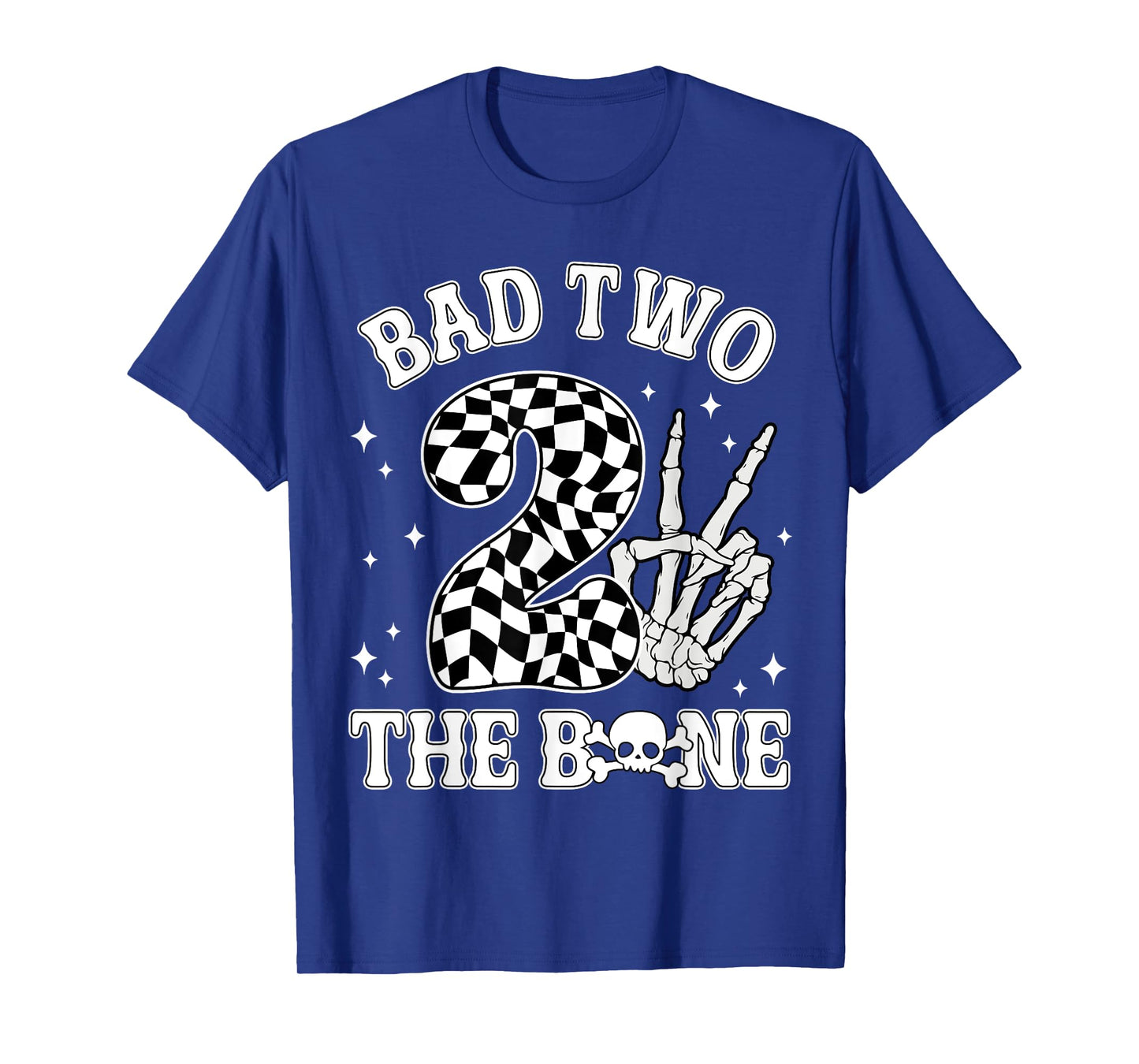 2nd Birthday Boys Bad Two The Bone Party Family Matching T-Shirt