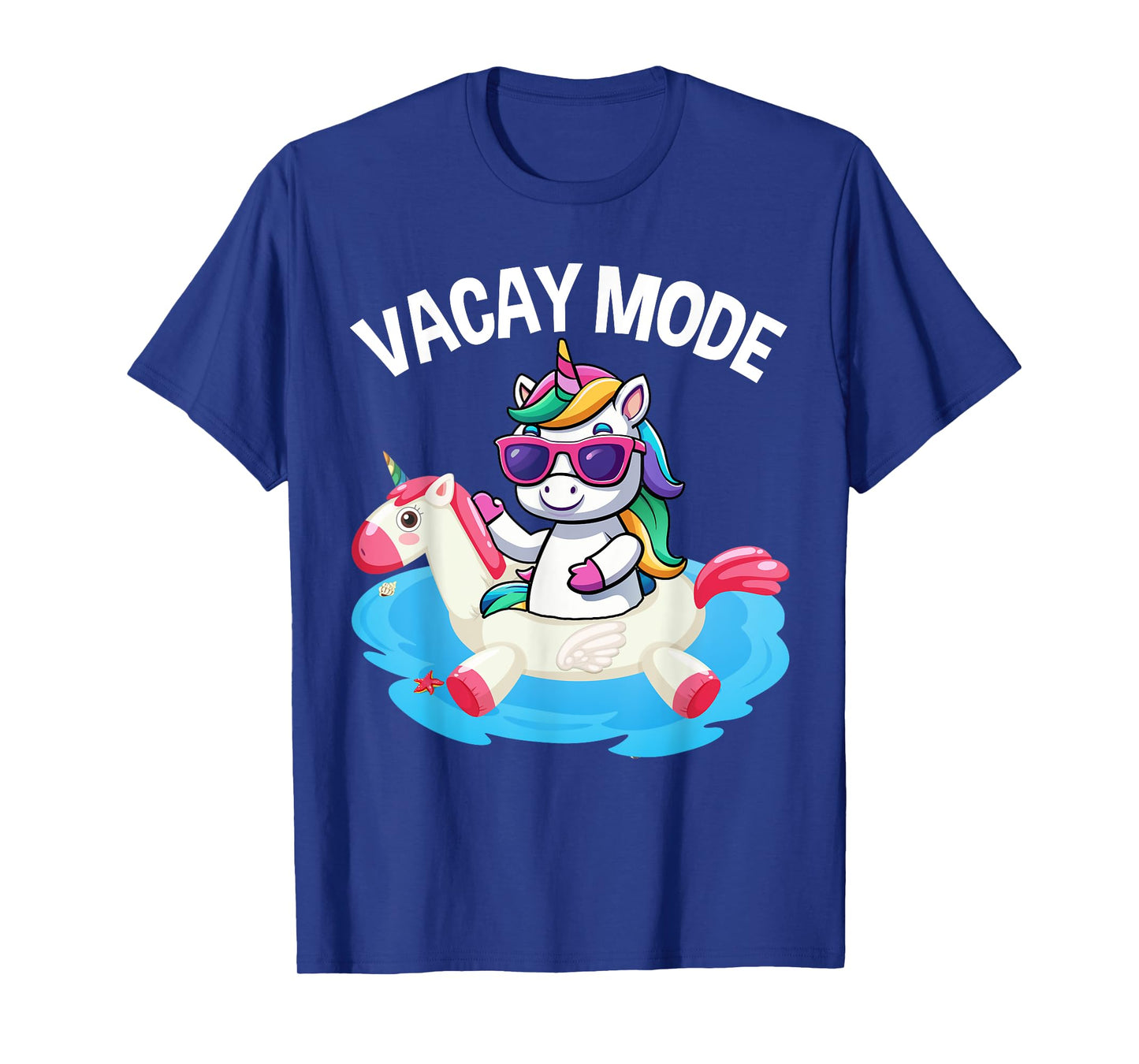 Vacay Mode Cute Unicorn Funny Family Vacation Kids Girl T-Shirt