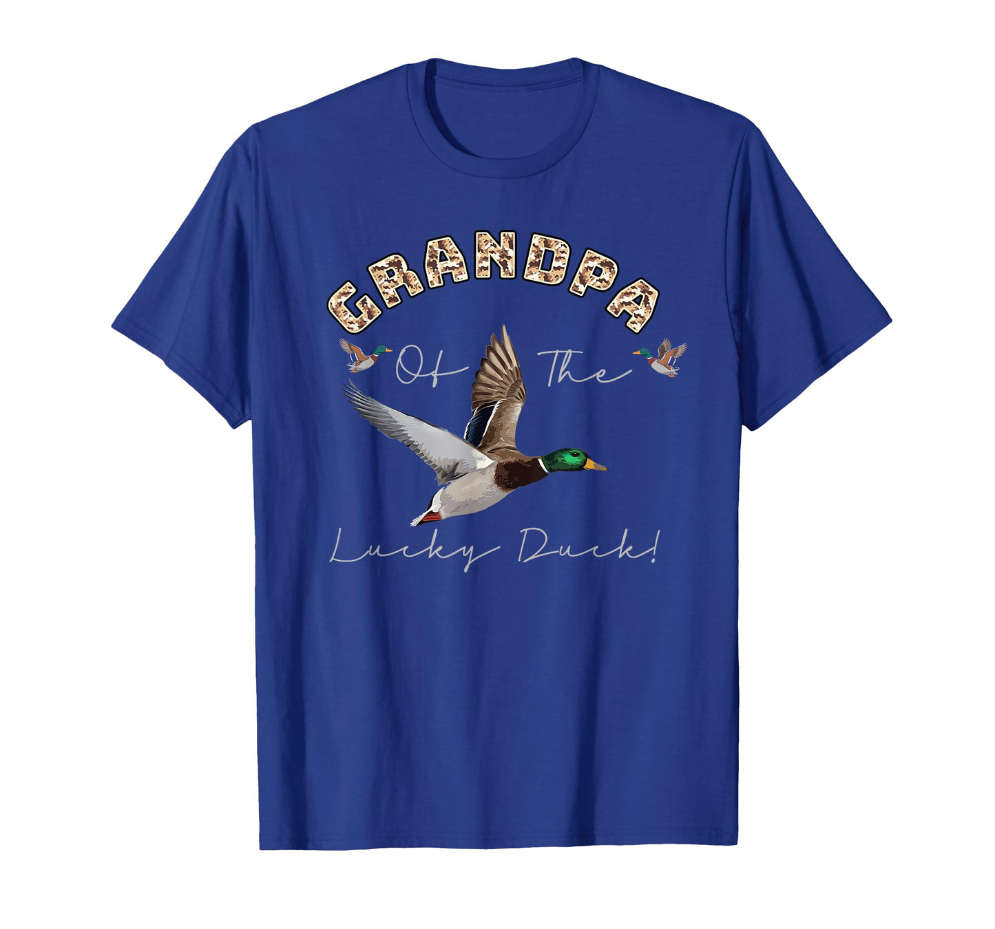 Grandpa of The Lucky Duck 1st Birthday Family Mallard Duck T-Shirt