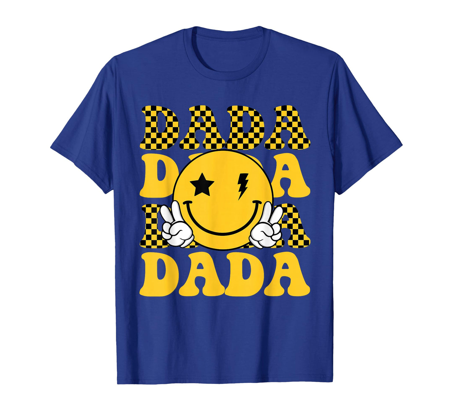 Dada One Happy Dude 1st Smile Face Birthday Family Matching T-Shirt