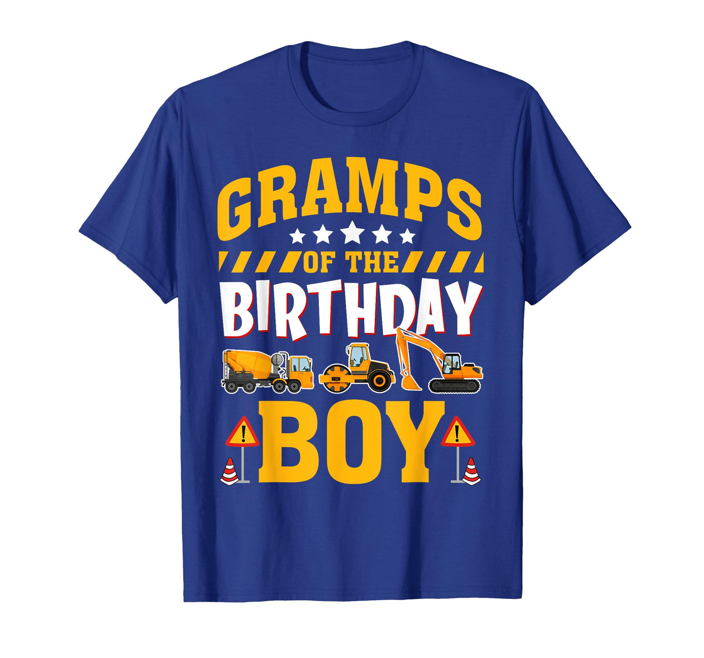 Gramps of The Birthday Boy Construction Truck T-Shirt