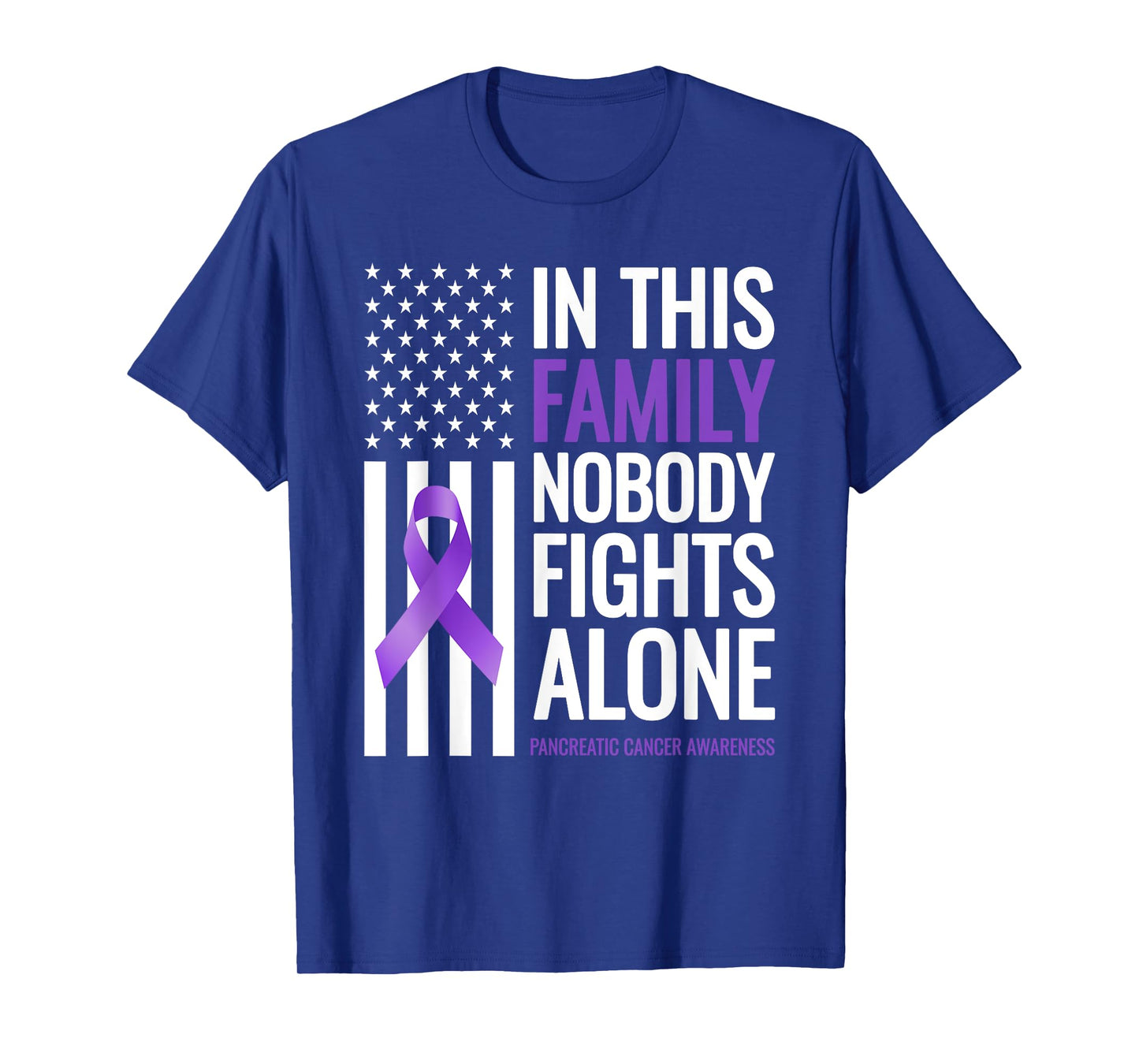 This Family Nobody fights Alone Pancreatic Cancer Awareness T-Shirt