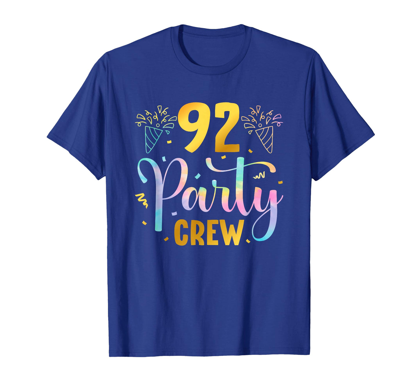 92 Party Crew 92nd Birthday Squad 92 Years Old Birthday T-Shirt