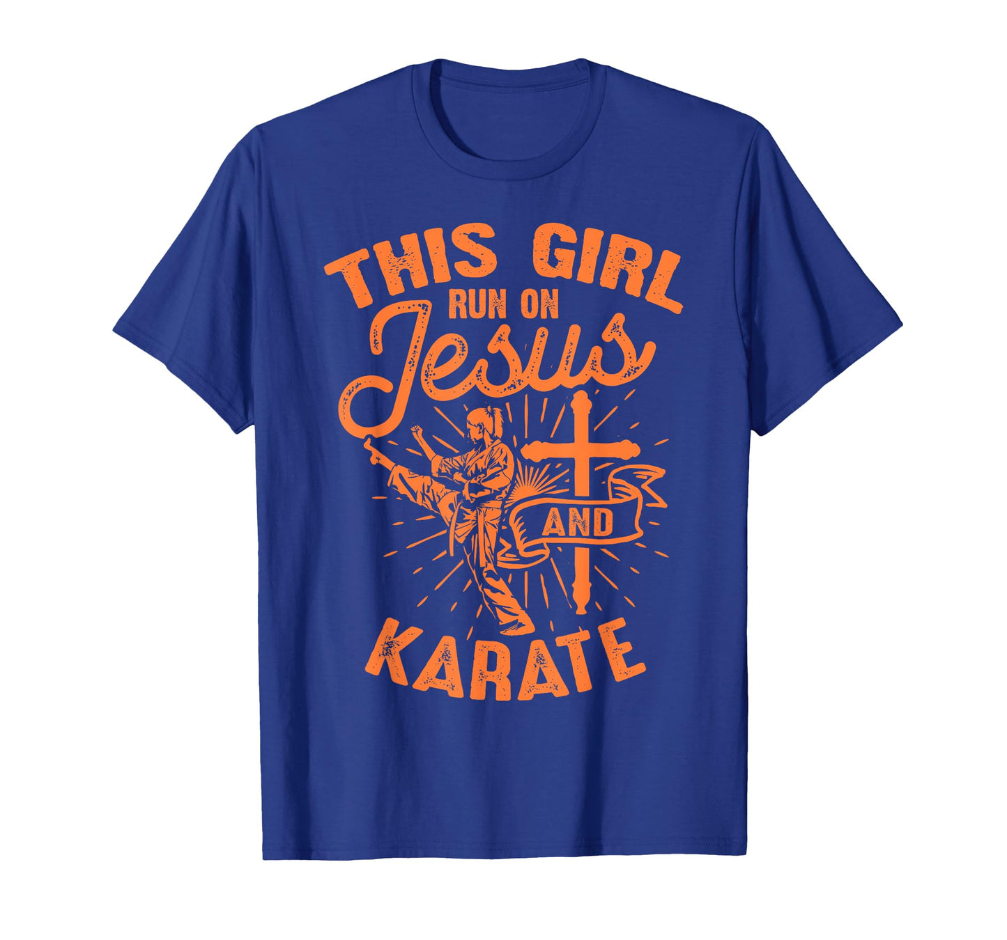 Funny Jesus Karate Gift For Girl Christian Martial Art Lover T-Shirt