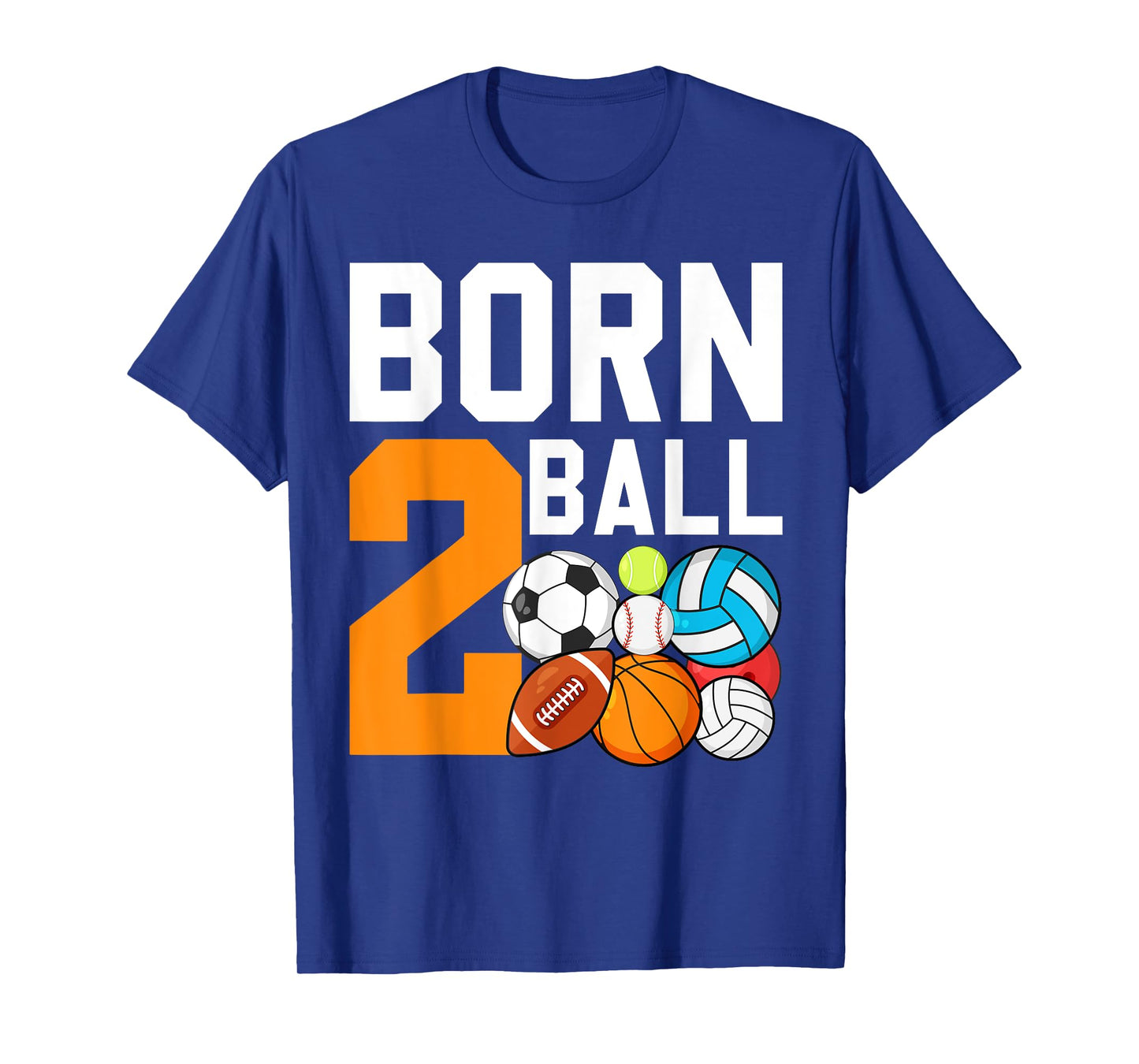 Born 2nd Ball Birthday Sport Ball Theme 2 Year Old Kids T-Shirt
