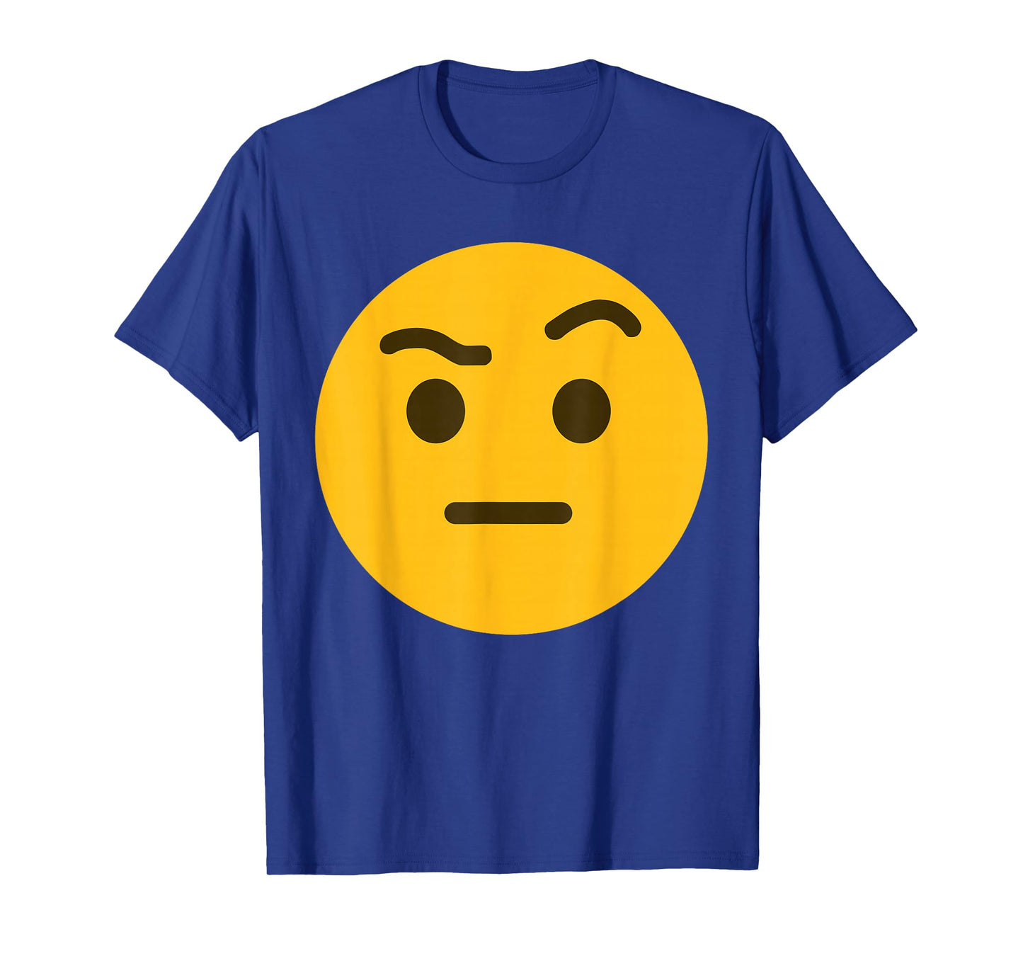Funny Emoticon Face with Raised Eyebrow Humor Doubtful Face T-Shirt