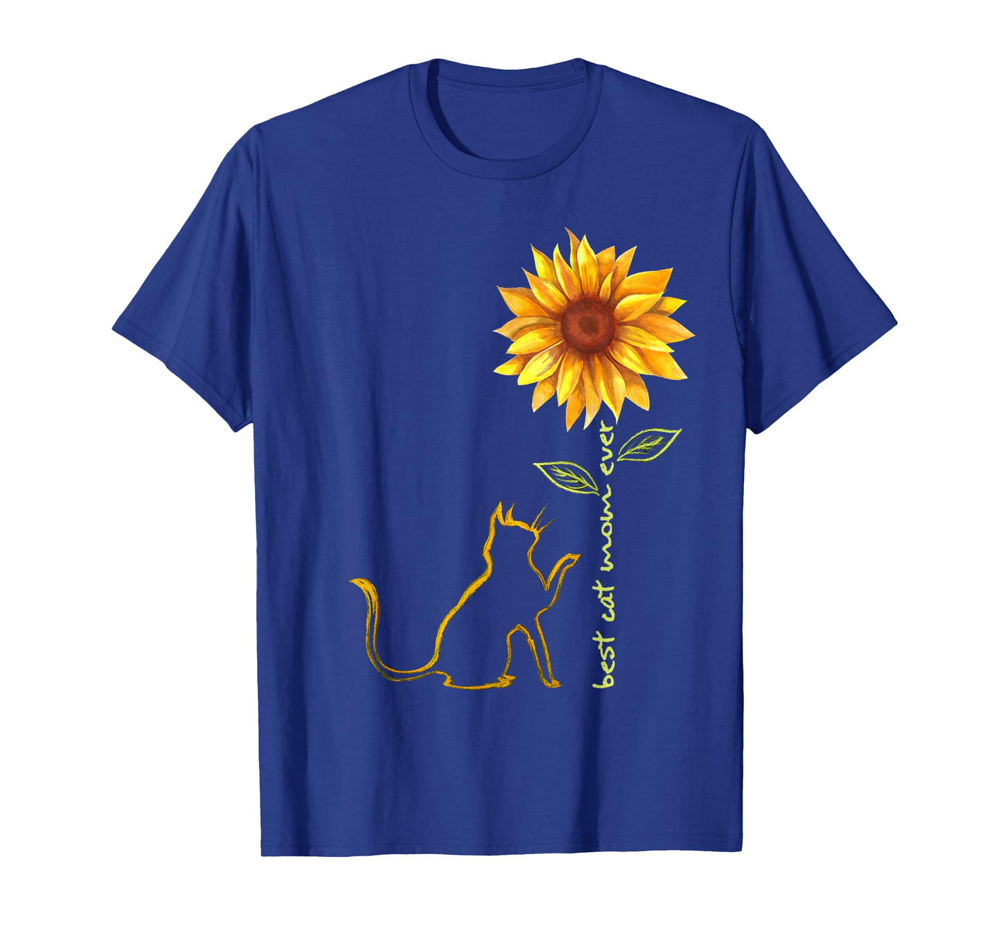 Best Cat Mom Ever Sunflower Cat Tree Men Women Girls Kids T-Shirt