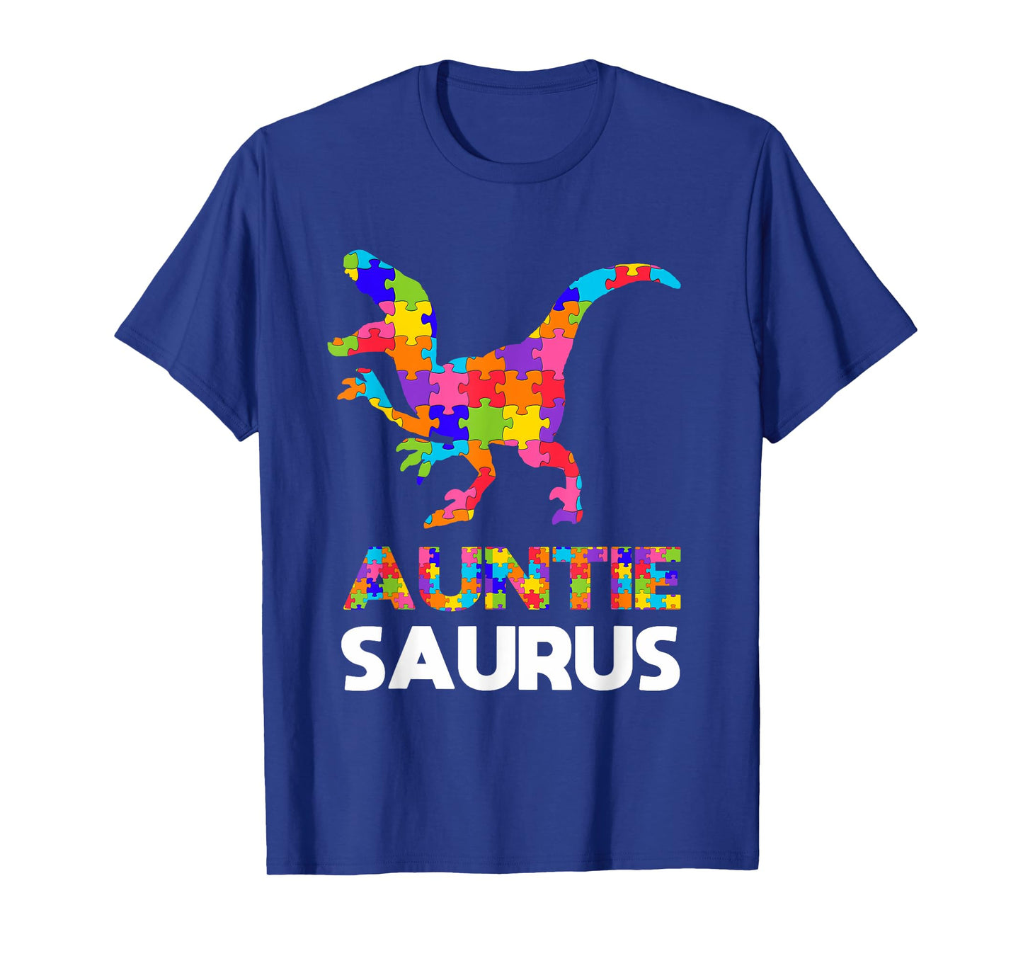 Auntie Saurus Autism Awareness Autistic Autism Aunt Gift T-Shirt