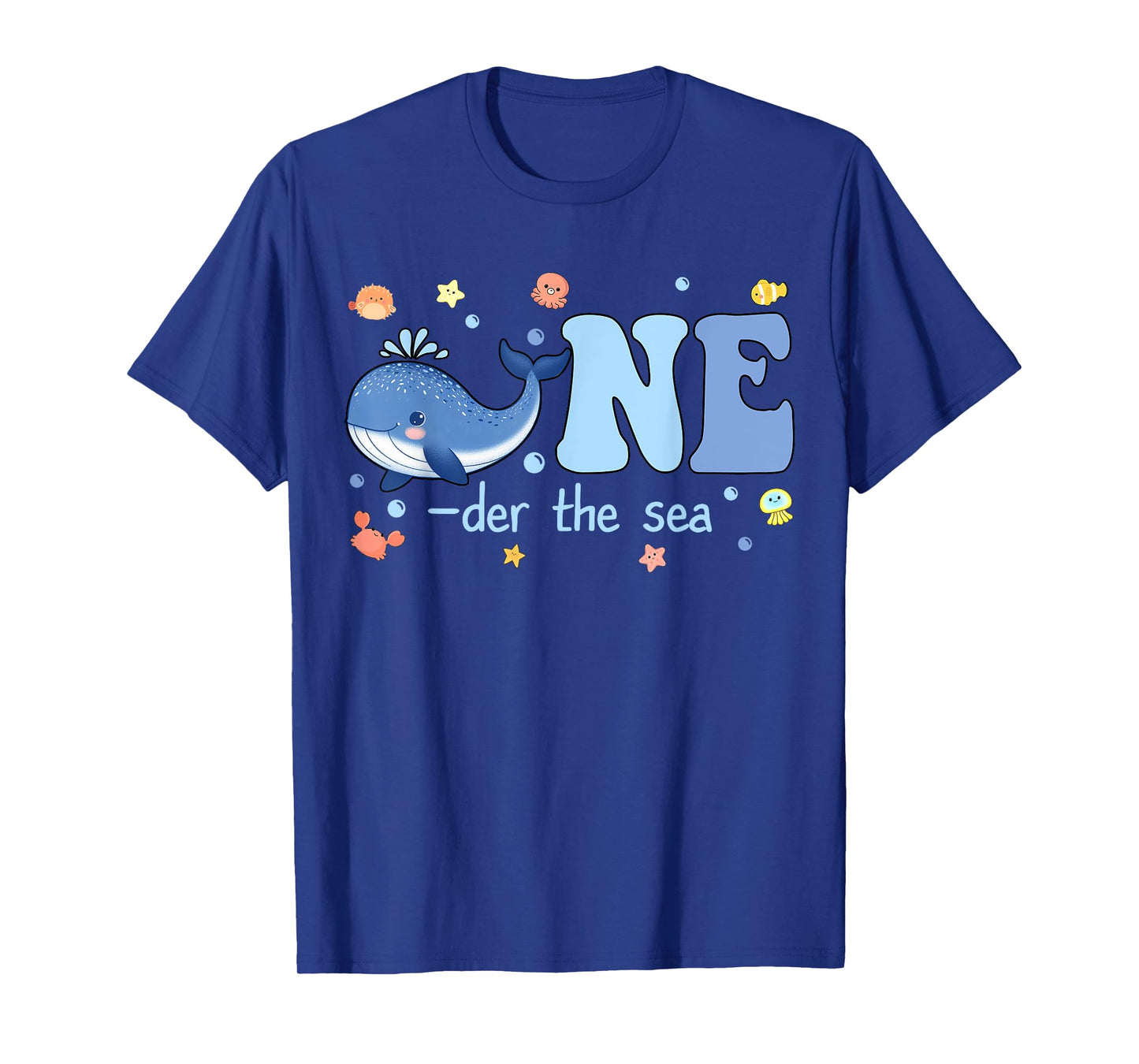 One-der The Sea Ocean Animals Birthday Girl Boy Kid Toddler T-Shirt