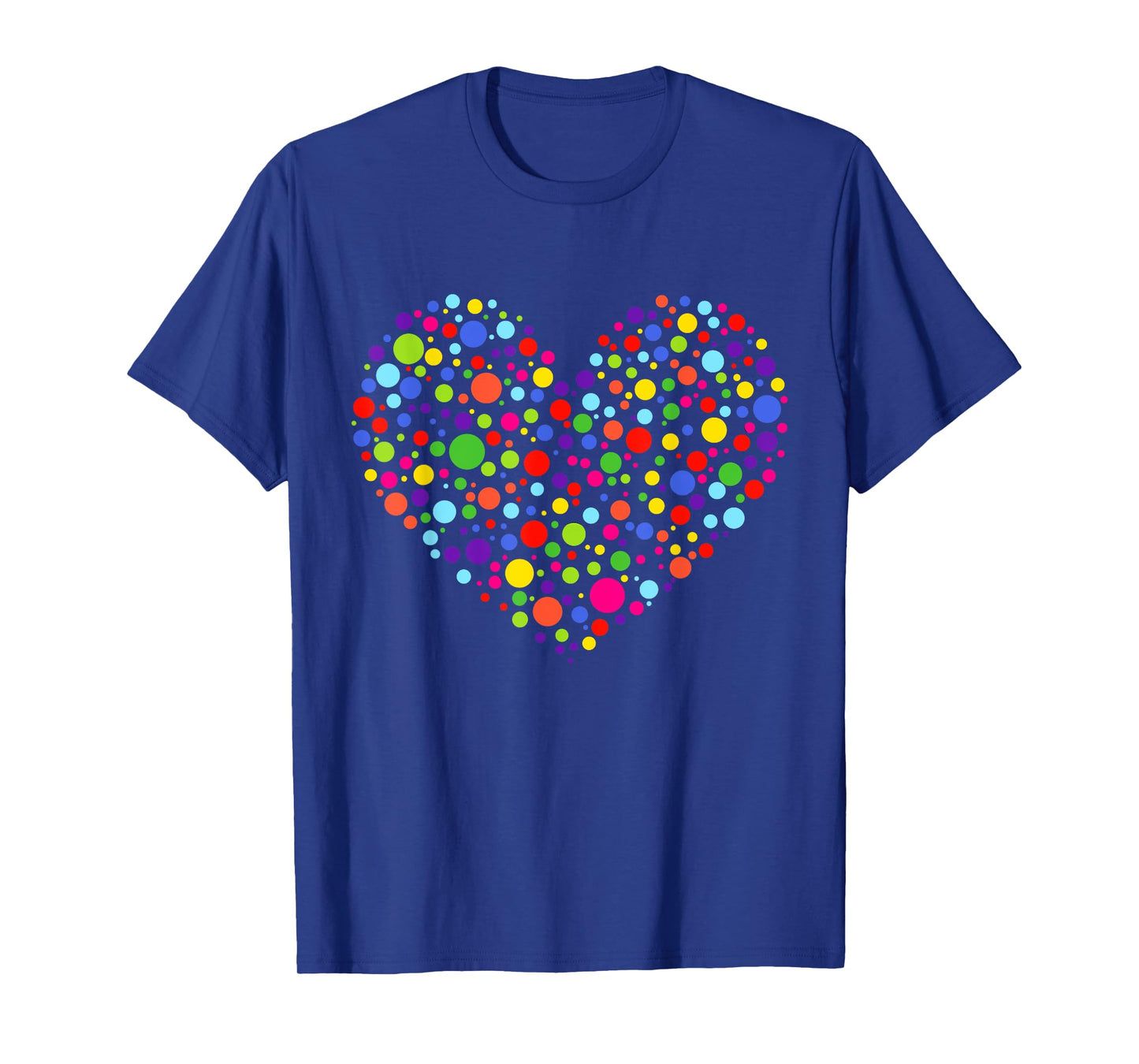 Happy Dot Day Heart Colorful Polka Dot Women Teen Girl Kids T-Shirt