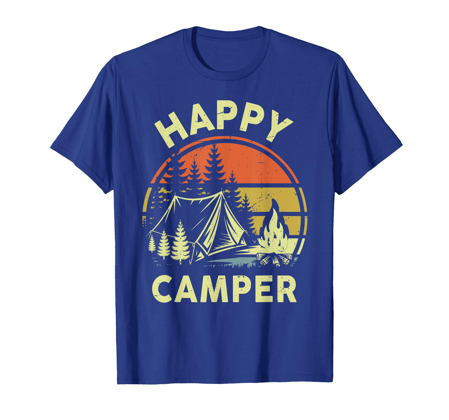 One Happy Camper Toddler Boy Funny Camping Campfire Puns T-Shirt