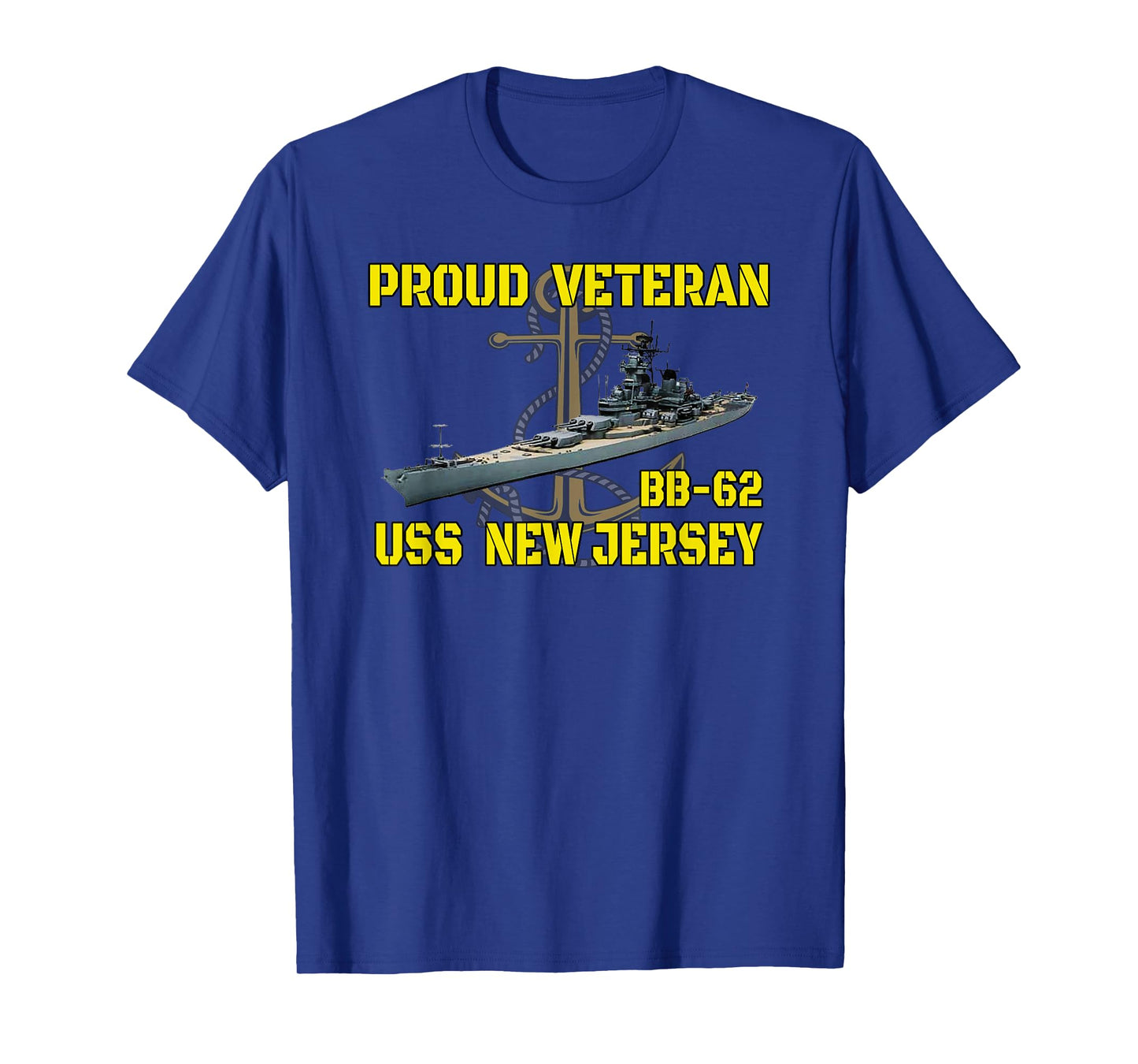 USS New Jersey BB-62 Battleship Veterans Day Father Grandpa T-Shirt