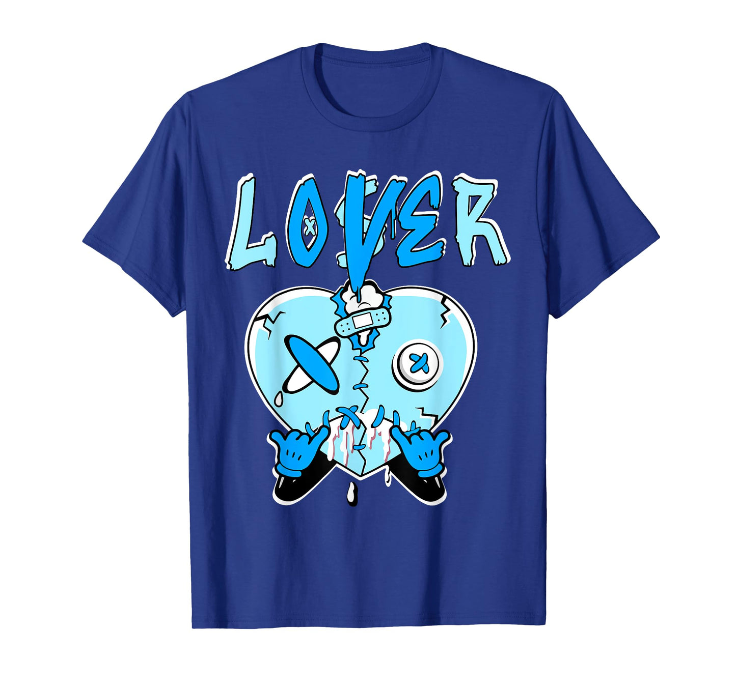 Loser Lover Light Blue Drip Heart Matching Outfit Men Women T-Shirt