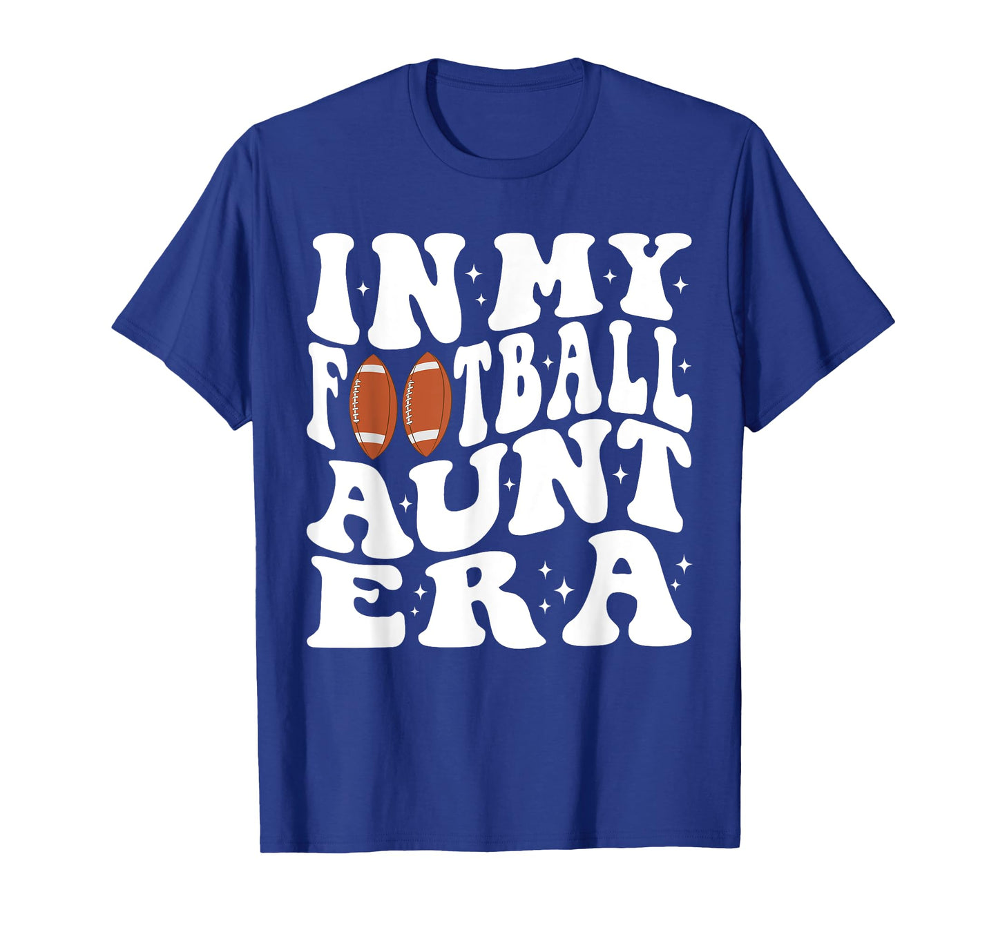 In My Football Aunt Era Groovy Football Auntie Christmas T-Shirt