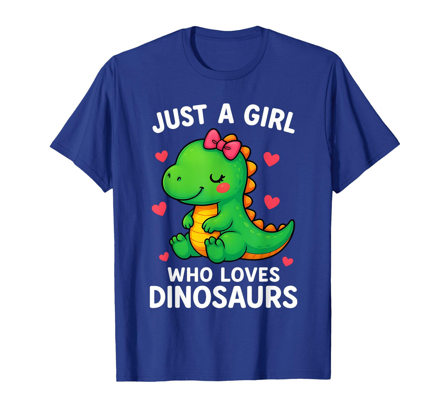 Just a Girl who Loves Dinosaurs Cute Dino Lover Gift Women T-Shirt