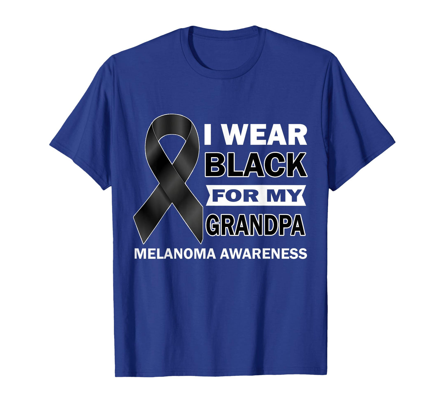 I Wear Black For My Grandpa Melanoma Cancer Awareness Month T-Shirt