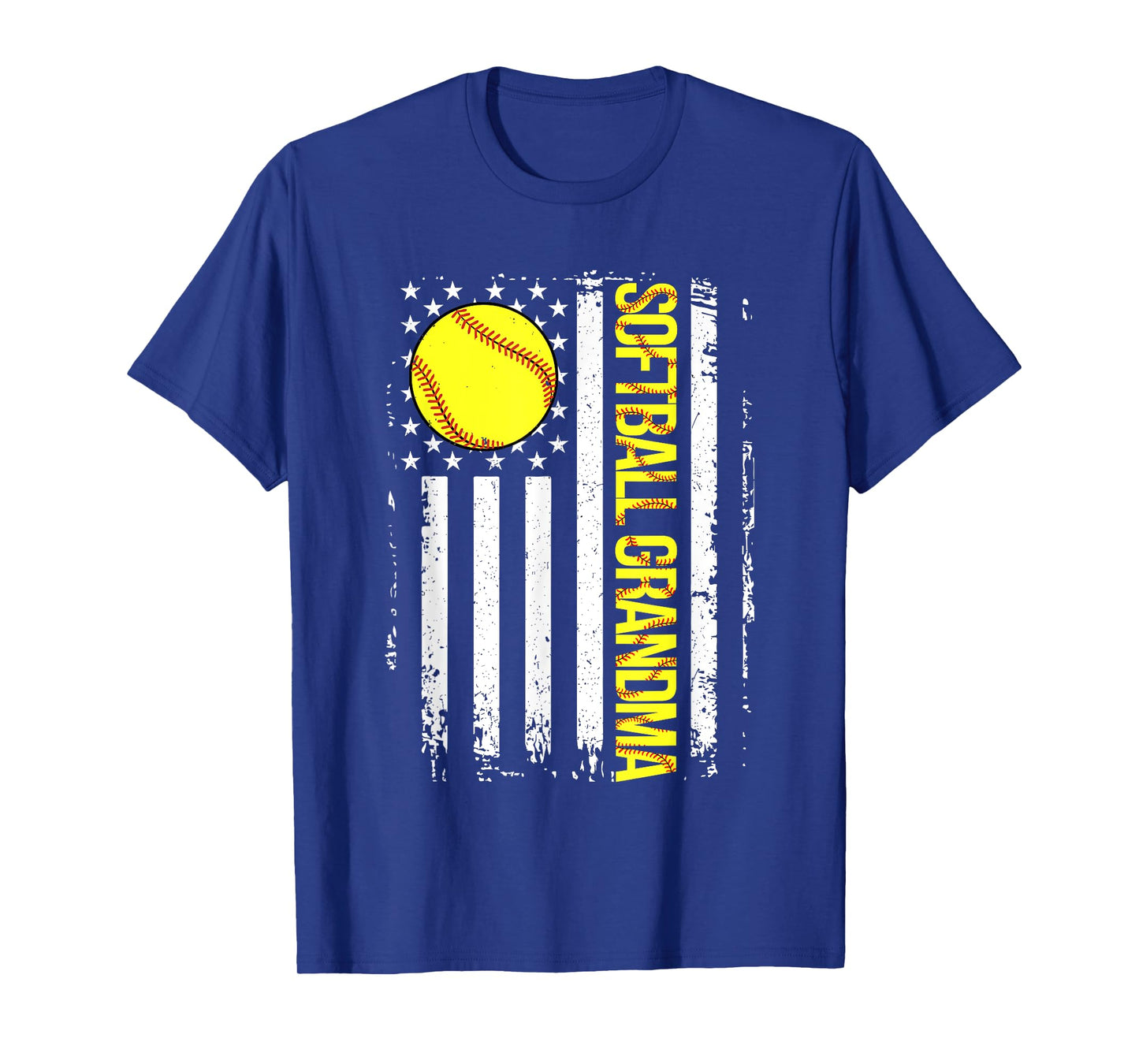 Softball Grandma American Flag Vintage ic Game Day T-Shirt for Women Men