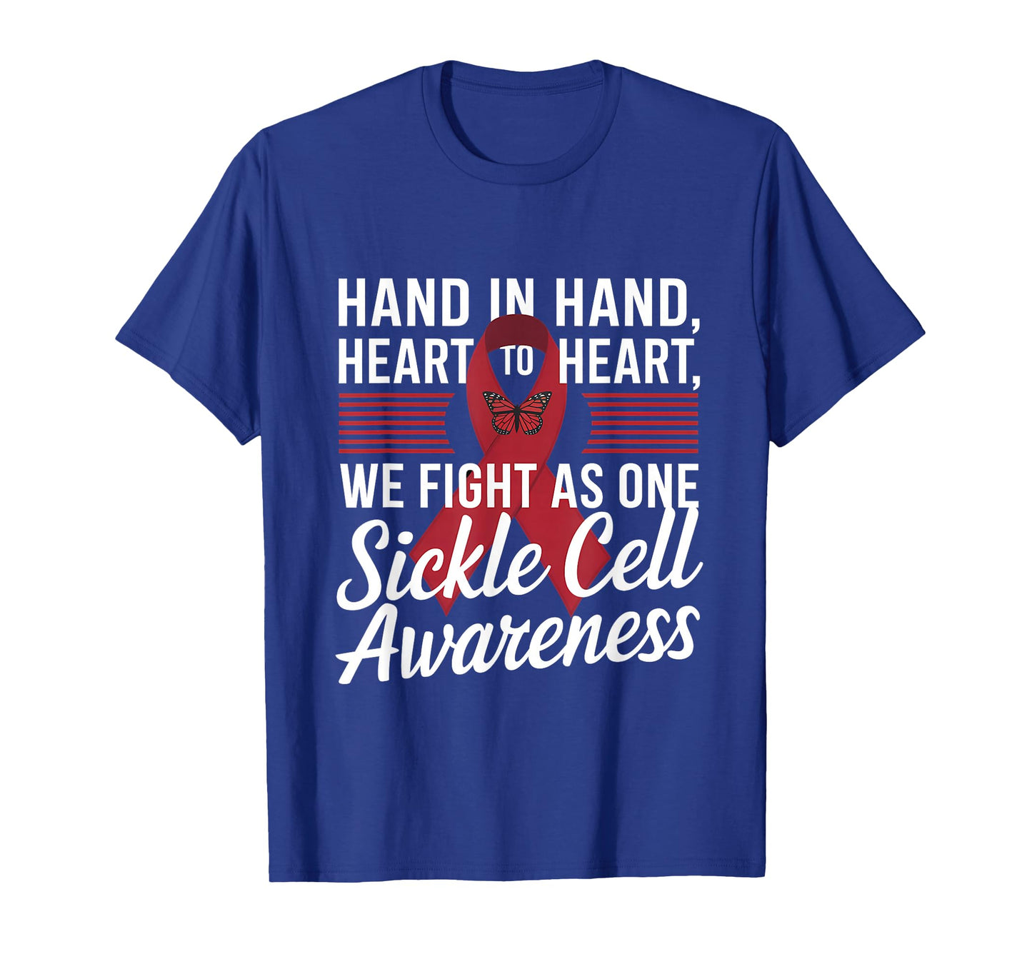 Sickle Cell Awareness Burgundy Ribbon We FIght As One T-Shirt