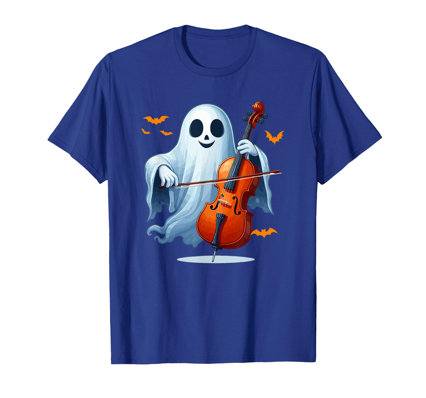 Boo Ghost Playing Cello Halloween Musical Instrument T-Shirt