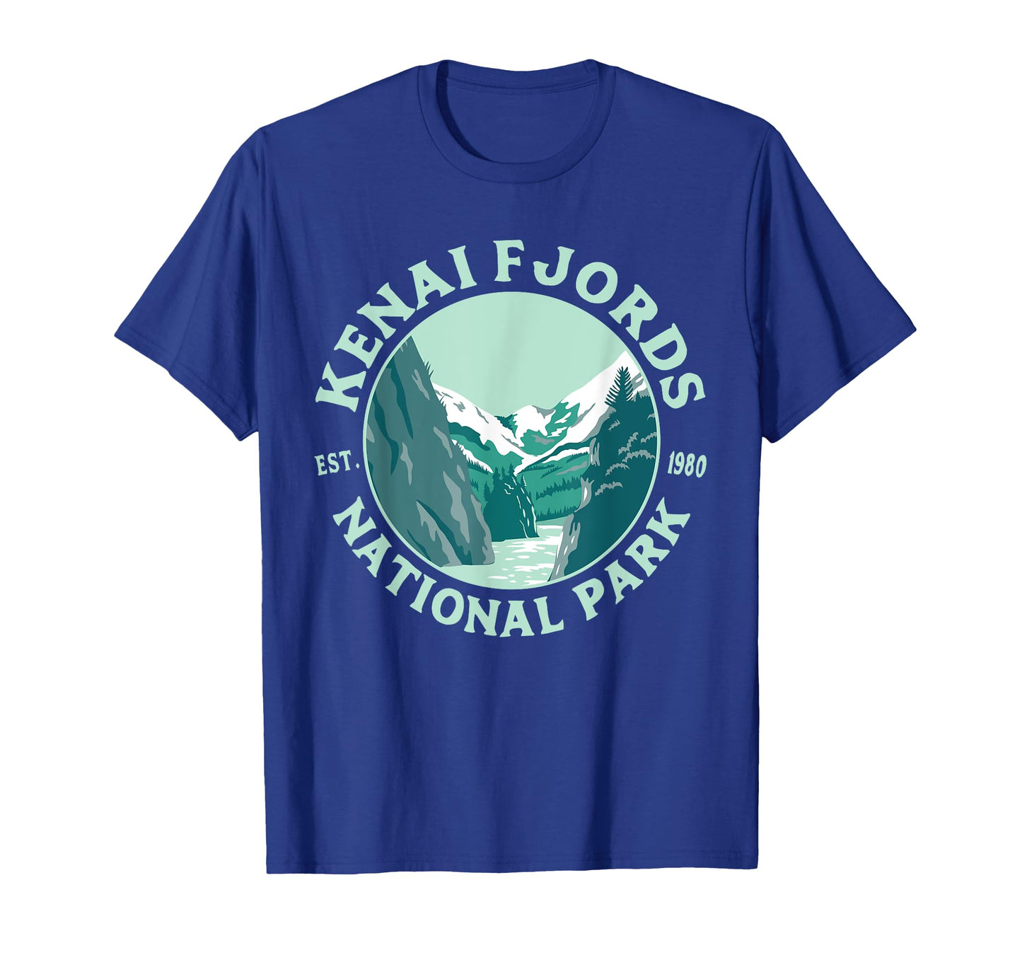 Vintage Kenai Fjords National Park AK Alaska Hiking Camping T-Shirt