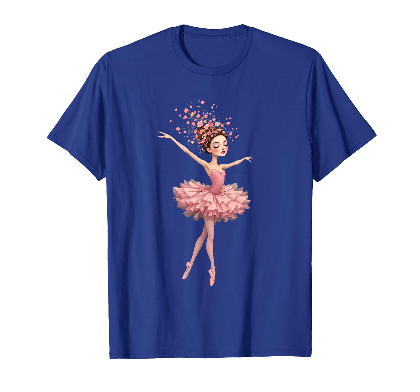Ballet Dancing Tee for Girl and Women Cute Pink Ballerina T-Shirt