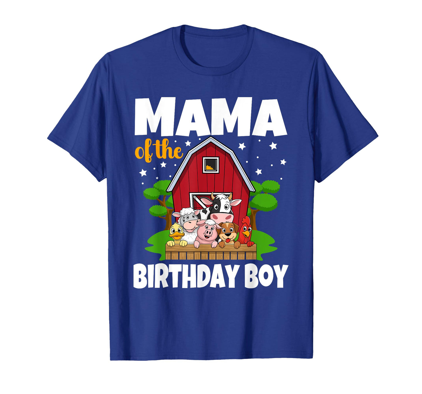 Mama Of The Birthday Boy Farm Animal Bday Party Celebration T-Shirt
