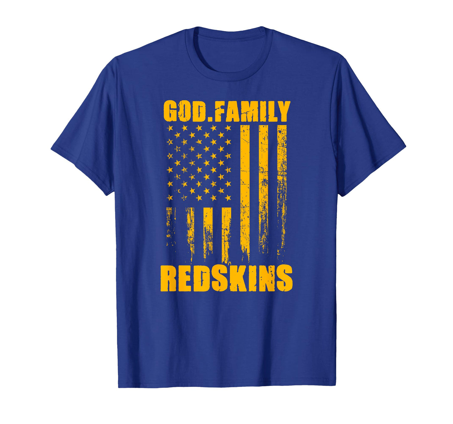 Indian Creek Redskins God. Family. Vintage USA Flag T-Shirt