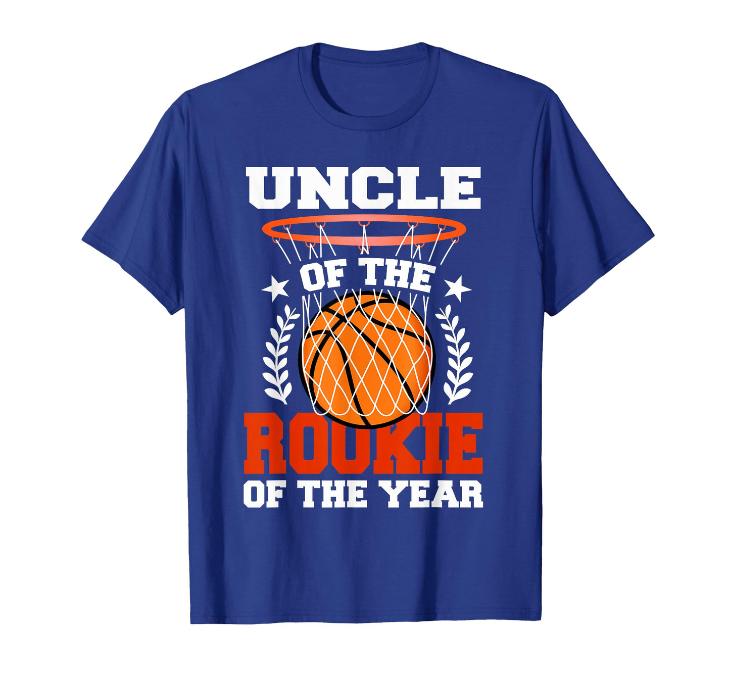 Uncle Of Rookie 1st Basketball Birthday Theme Matching T-Shirt