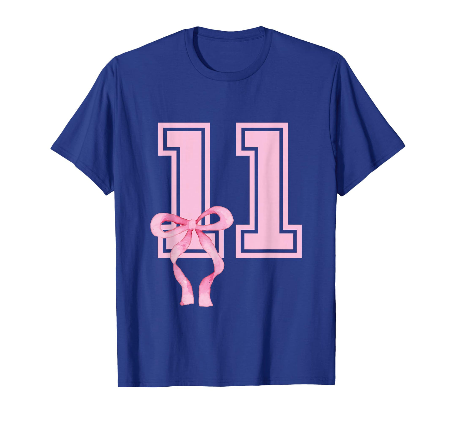 11 Year Old Birthday Girl Coquette Pink Bow Aesthetic T-Shirt