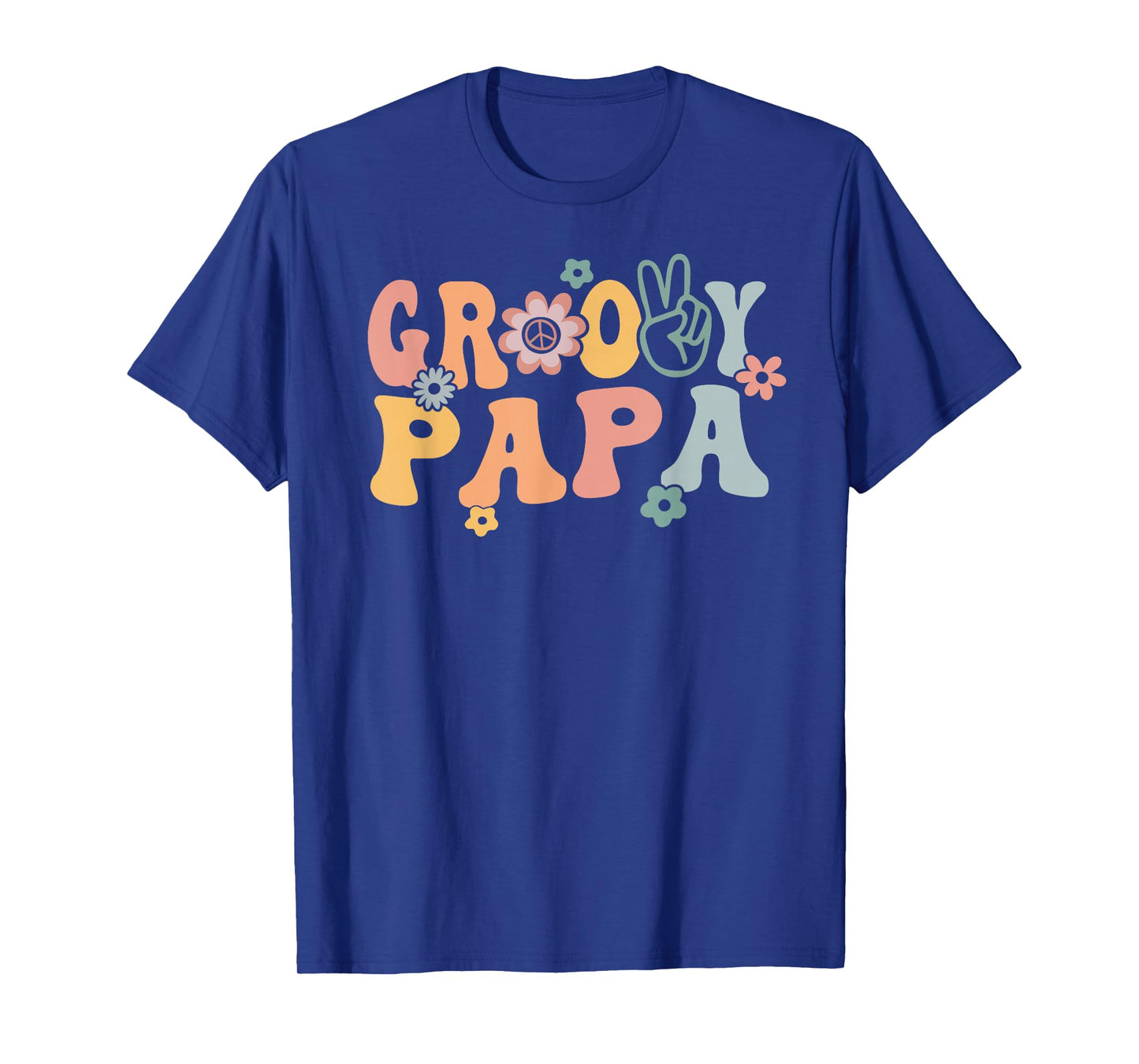 Groovy Papa Retro Dad Matching Family 1st Birthday Party T-Shirt