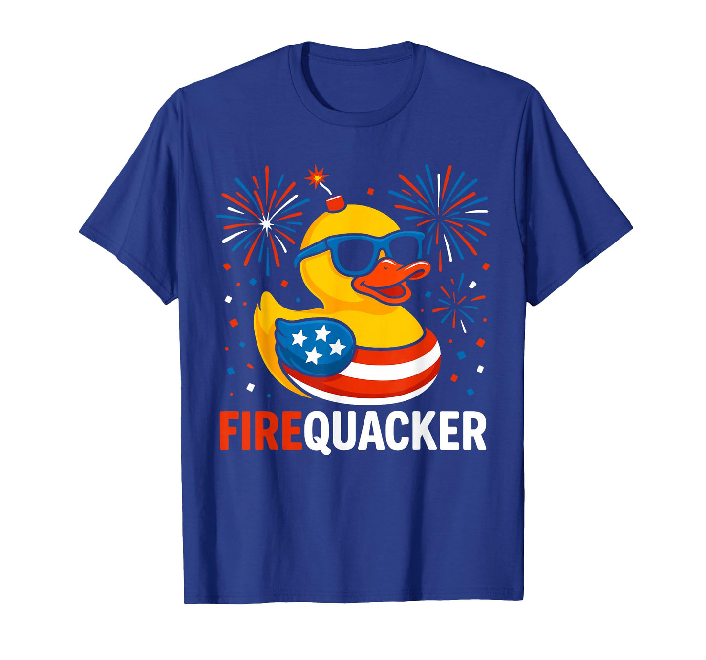 Funny 4th of July Duck Firequacker Patriotic Fourth of July T-Shirt