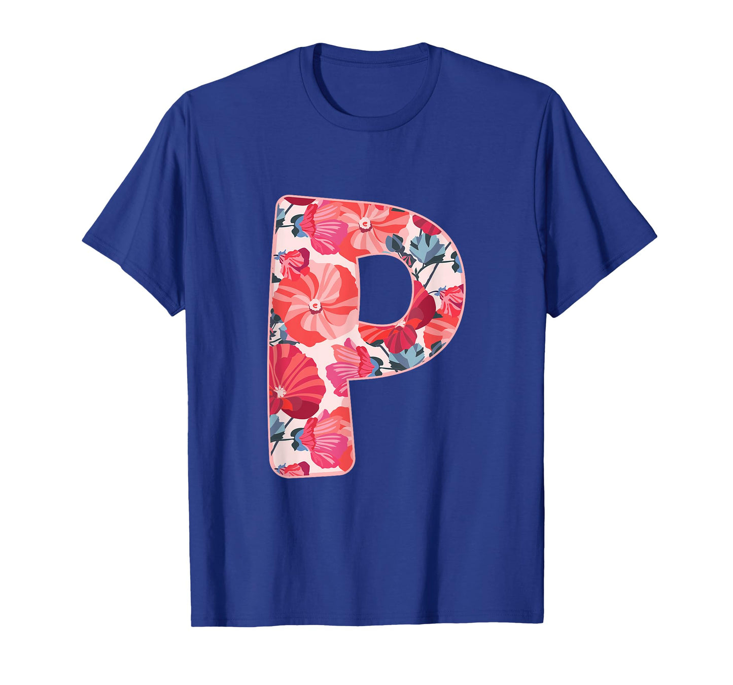 Letter P Alphabet First Name Consonant Flower Garden Gift T-Shirt