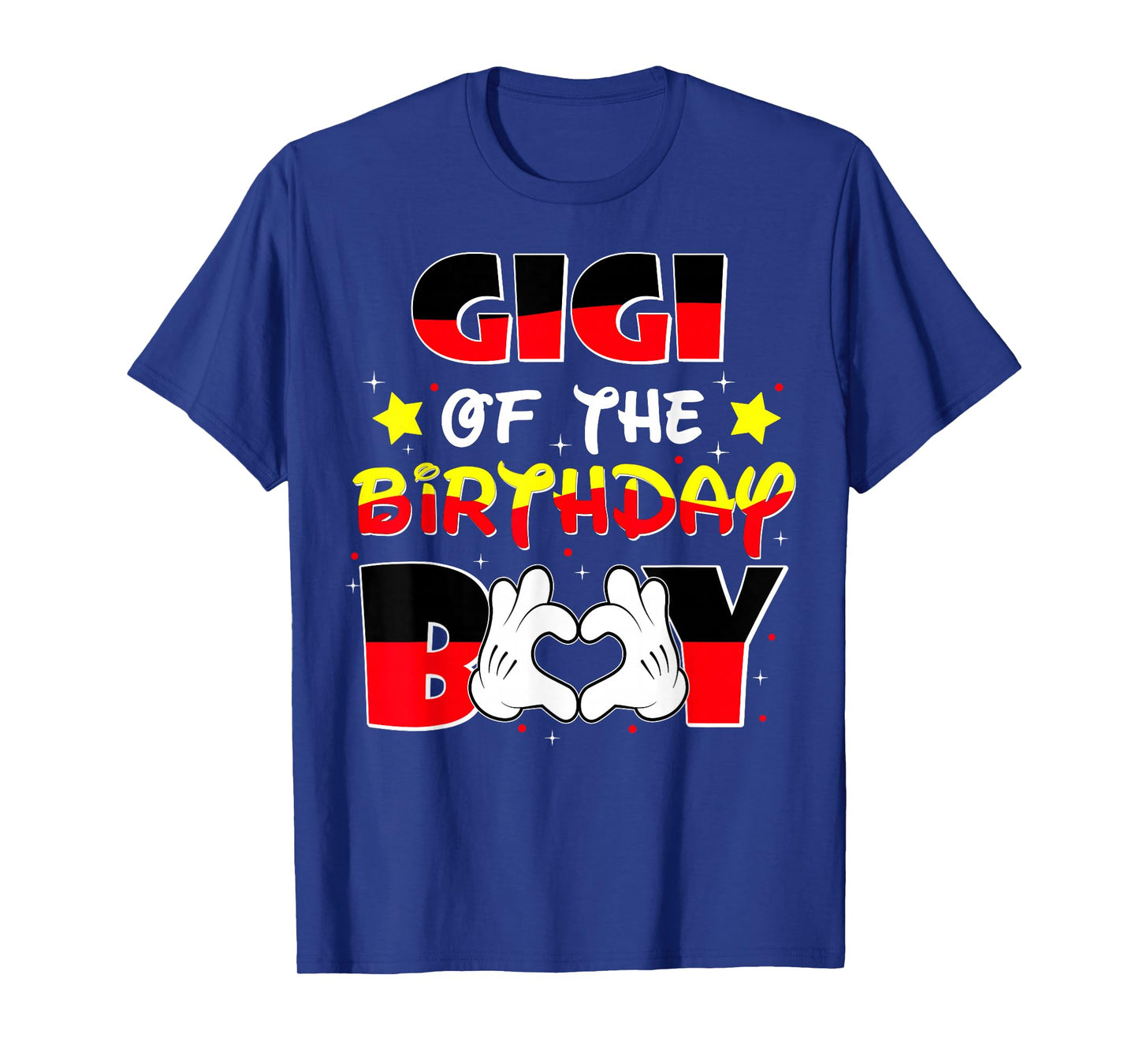 Gigi of The Birthday Boy Family Matching Grandma Grandson T-Shirt