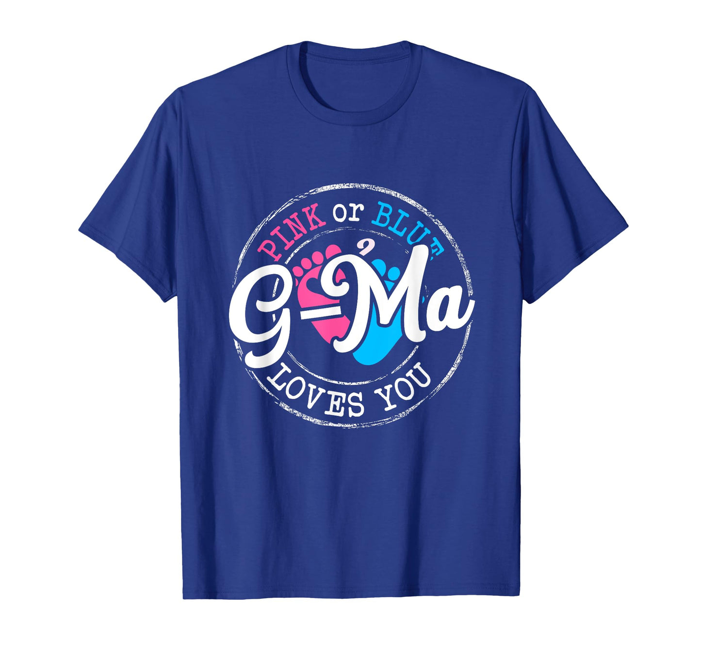 Pink or Blue G-Ma Loves You Gender Reveal Family T-Shirt