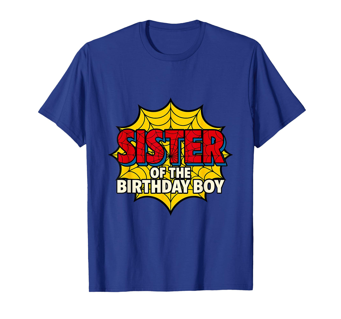 Kids Sister of The Birthday Boy Spider Theme Party Matching T-Shirt