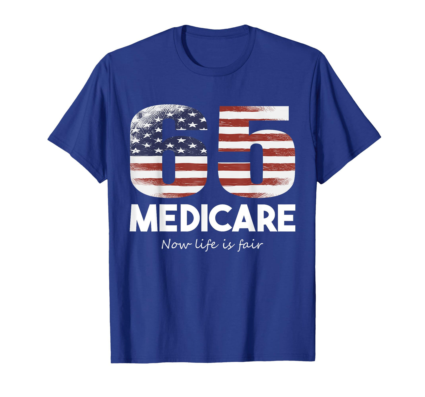 65th Birthday Medicare American Flag Men Women USA Vintage T-Shirt